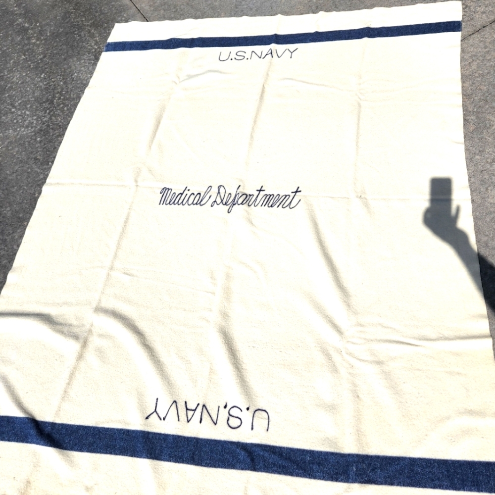 WWII Navy Medical Wool Blanket